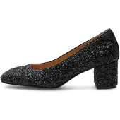 Woden Marie Low Glitter - Black - 38