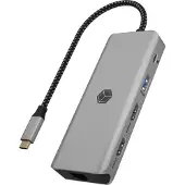 Icy Box – IB-DK4012-CPD, Langallinen, USB 3.2 Gen 1 (3.1 Gen 1) Type-C, 100 W, 1.4/2.0, 1000 Mbit/s, 10BASE-T, 100BASE-T, 1000BASE-T