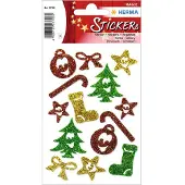 Herma 3728, Paperi, Vihreä, Punainen, Keltainen, Kiinteä, Poika/tyttö, Joulu, 14 kpl