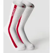 ICANIWILL Vertical Striped Socks 2-pack Red Cherry