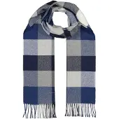 Gant Wool Multi Checked Scarf - Blue - ONE SIZE