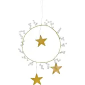 House Doctor - Star Ring Joulukoriste 15 cm Valkoinen/Messinki