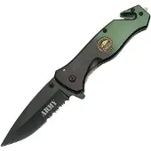 India Made Rescue Linerlock A/O Army