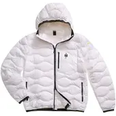 Blauer for man. 25WBLUC03074 Wave white wavy jacket (L), Casual, Polyester