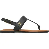 Tommy Hilfiger Leather Thong Sandal - Black - 36