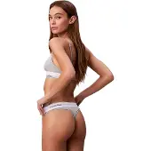 Calvin Klein Underwear Stringit meleerattu harmaa / musta / valkoinen