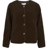 Vila Viada Teddy Jacket - Noos - Brown - 36