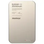 Momax Q.Mag X2 20000mAh magneettinen langaton tehopankki - kultainen titaani