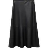 Mango Faux-Leather Midi-Skirt - Black - 40
