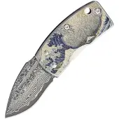 G.Sakai Money Clip Framelock Blue Wave