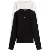 Tommy Hilfiger Tjw 2Pack Slim Essential Rib Ls - Black - L