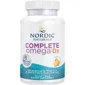 Nordic Naturals Kompletti Omega-D3, 565 mg Sitruunan maku - 120 pehmeää kapselia