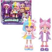 Animakii Doll Set Unicorn/Bat - Pink - ONE SIZE