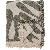 Bloomingville Alk puuvillahuopa 130 x 160 cm Beige-vihreä