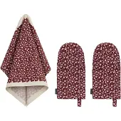Marimekko Pikkuinen Unikko tekstiilisetti, viininpunainen