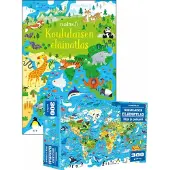 Bookoutlet Koululaisen eläinatlas - Kirja ja palapeli
