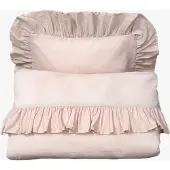 Mini Dreams Frill Pussilakanasetti 100x130, Vaaleanpunainen