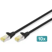 Digitus CAT 6A S-FTP PATCH CORD, CU, LSZH AWG 26/7, LENGTH 2 M, 10 PIECES, COLOR BLACK (DK-1644-A-020-BL-10)