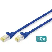 Digitus CAT 6A S-FTP PATCH CORD, CU, LSZH AWG 26/7, LENGTH 2 M, 10 PIECES, COLOR BLUE (DK-1644-A-020-B-10)