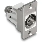 DeLOCK 90882, IEC / F, 75 Ω, Ruuvit, Naaras, Naaras, Suora