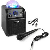 VONYX Stereojärjestelmä SBS50B BT Karaoke-kaiutin LED-pallo, musta, SBS50B