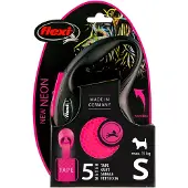 Flexi - Kelatalutin New Neon Tape Vaaleanpunainen, S, 5m, max 15kg - Koirat - Kaulapannat