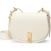Ralph Lauren for woman. 428932626002 Off-white leather Polo ID saddle bag (OSFA), Casual