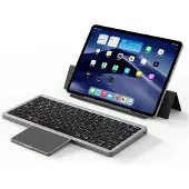 DUX -monitoiminen Bluetooth-näppäimistö kosketuslevyllä kannettavalle tietokoneelle, tabletille ja puhelimelle - musta
