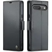 CASEME Google Pixel 10 Pro 023 Series PU-Läder Lompakkokotelo - Musta