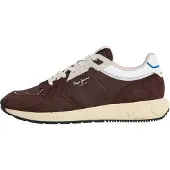 Pepe Jeans for man. PMS600001 Marlon Vibe brown leather trainers (40), Flat, Laces, Casual