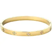 Timi Of Sweden Fiona Crystal Bangle Bracelet Gold