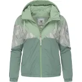 Ragwear Toiminnallinen takki 'Rochele' vaaleansininen / kivenharmaa / vihreä / omena