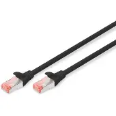Digitus CAT 6 S-FTP PATCH CORD, CU, LSZH AWG 27/7, LENGTH 0.5 M, COLOR BLACK (DK-1644-005/BL)