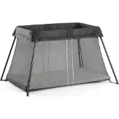 BabyBjörn Travel Cot Light, Black + Fitted Sheet - Black - ONE SIZE