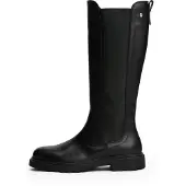 Tommy Hilfiger Th Lthr Cleated Long Boot - Black - 38