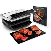 Tefal OptiGrill Elite XL GC760D12, Ruostumaton teräs, Ruostumaton teräs, 800 cm², 40 x 20 mm, Termoplastinen, 6 henkilö(t)