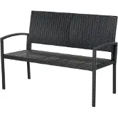 Outsunny Puutarhatuoli Outsunny 122x60x85 cm, musta