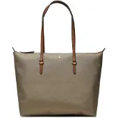Ralph Lauren for woman. 431916737003 Keaton beige medium nylon tote bag (OSFA), Casual, Recycled nylon