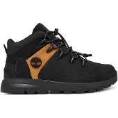 Timberland for boy. TB0A6BXDEMJ1 Sprint Trekker Mid leather shoes black (31), Flat, Laces, Sport, Outdoor, Sustainable, children's fashion
