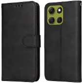 SKALO Motorola Moto G86 Power 5G PU-nahka Lompakkokotelo - Musta