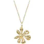 Timi Of Sweden Irregular Flower Dangling Necklace Gold
