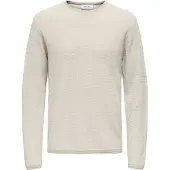Only & Sons Onseric Reg 12 Struc Crew Knit Noos - Beige - M