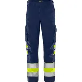 Fristads Vihreä Housut Huomio Luokka 1 2668 GPLU Huomiokeltainen/Laivastonsininen C50