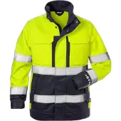 Fristads Palosuojattu High Vis takki naisten lk 3 4590 FLAM Huomiokeltainen/Laivastonsininen L