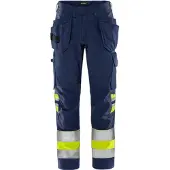 Fristads Vihreä Työkaluhousut Luokka 1 2640 GPLU Huomiokeltainen/Laivastonsininen C48