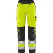 Fristads Vihreä Housut Huomio Naisten Luokka 2 2642 GPLU Huomiokeltainen/Musta 38