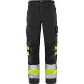 Fristads Vihreä Housut Huomio Luokka 1 2649 GPLU Huomiokeltainen/Musta C50