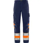 Fristads Vihreä Housut Huomio Luokka 1 2649 GPLU Huomio-oranssi/Laivastonsininen C152