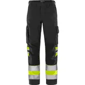 Fristads Vihreä Housut Huomio Luokka 1 2668 GPLU Huomiokeltainen/Musta C46