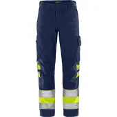 Fristads Vihreä Housut Huomio Luokka 1 2649 GPLU Huomiokeltainen/Laivastonsininen C146